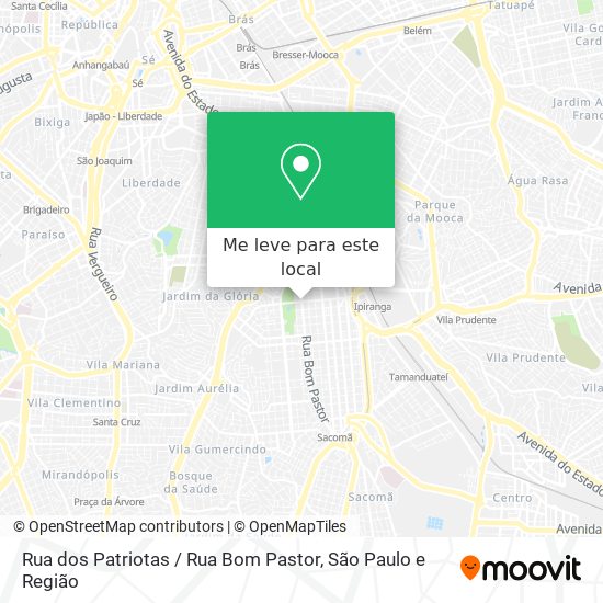 Rua dos Patriotas / Rua Bom Pastor mapa