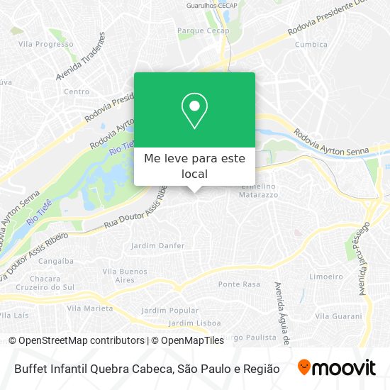 Buffet Infantil Quebra Cabeca mapa