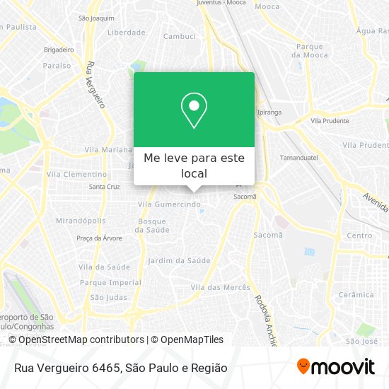Rua Vergueiro 6465 mapa