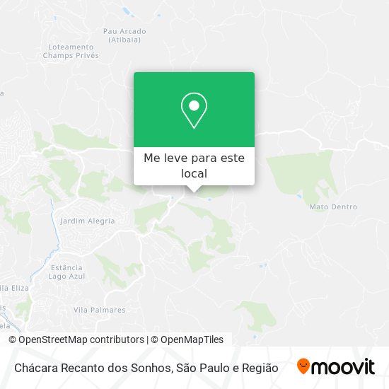 Chácara Recanto dos Sonhos mapa