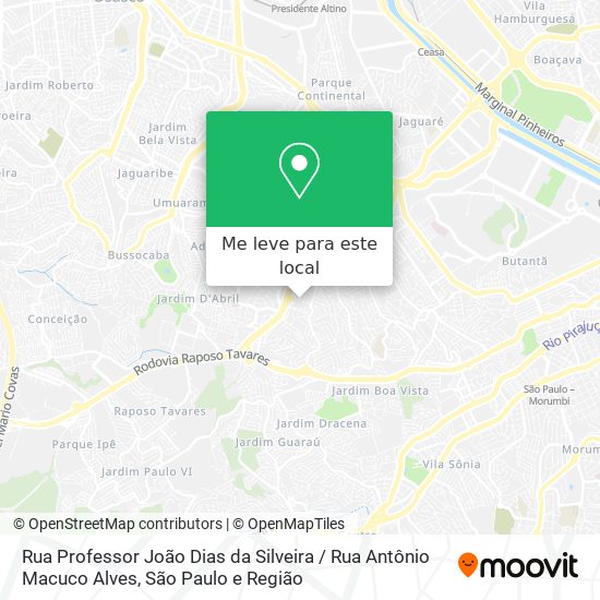 Rua Professor João Dias da Silveira / Rua Antônio Macuco Alves mapa