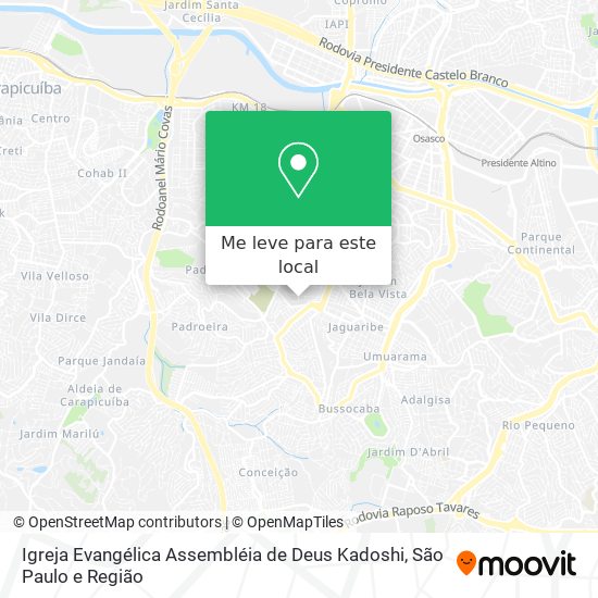 Igreja Evangélica Assembléia de Deus Kadoshi mapa