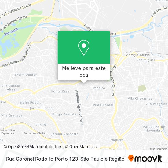 Rua Coronel Rodolfo Porto 123 mapa