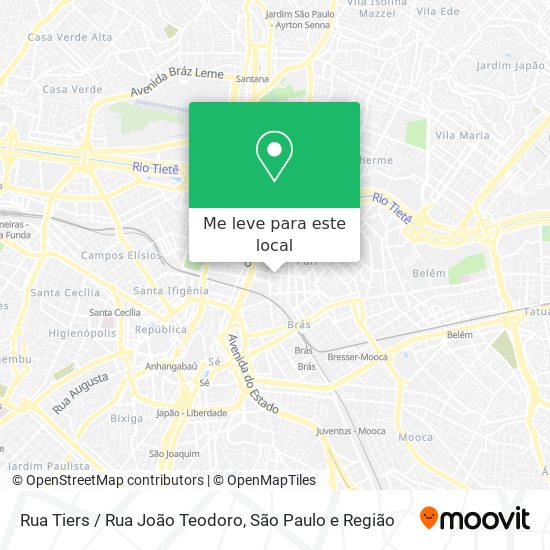 Rua Tiers / Rua João Teodoro mapa