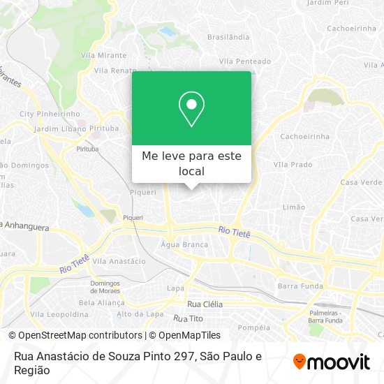 Rua Anastácio de Souza Pinto 297 mapa