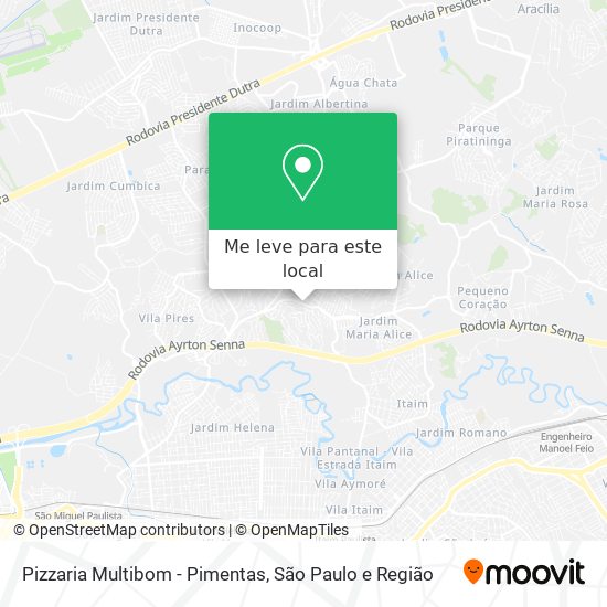 Pizzaria Multibom - Pimentas mapa