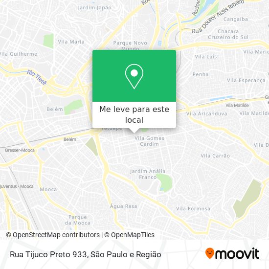 Rua Tijuco Preto 933 mapa