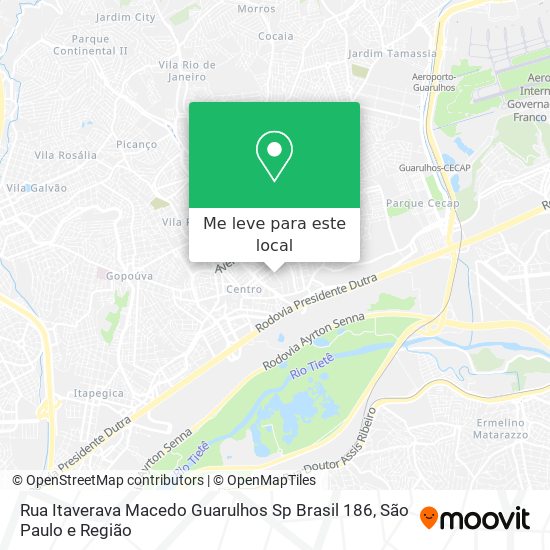 Rua Itaverava   Macedo  Guarulhos   Sp  Brasil 186 mapa