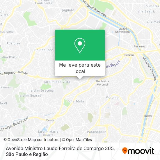 Avenida Ministro Laudo Ferreira de Camargo 305 mapa