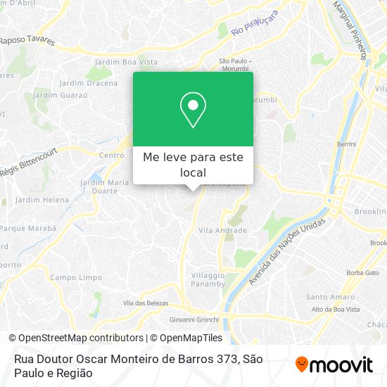 Rua Doutor Oscar Monteiro de Barros 373 mapa