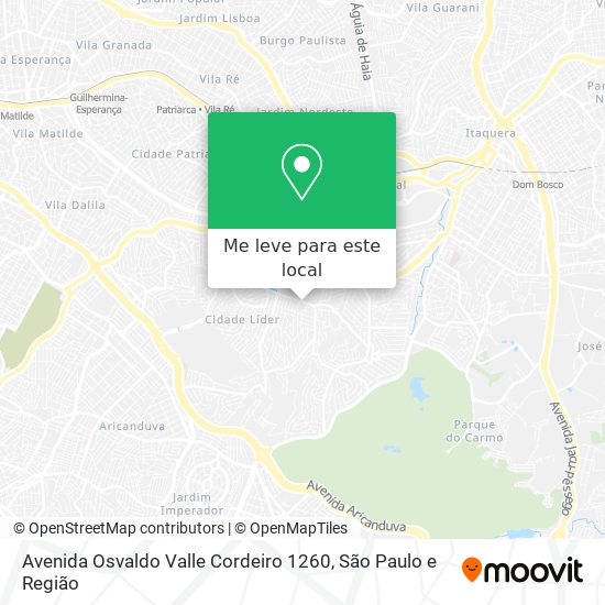 Avenida Osvaldo Valle Cordeiro 1260 mapa