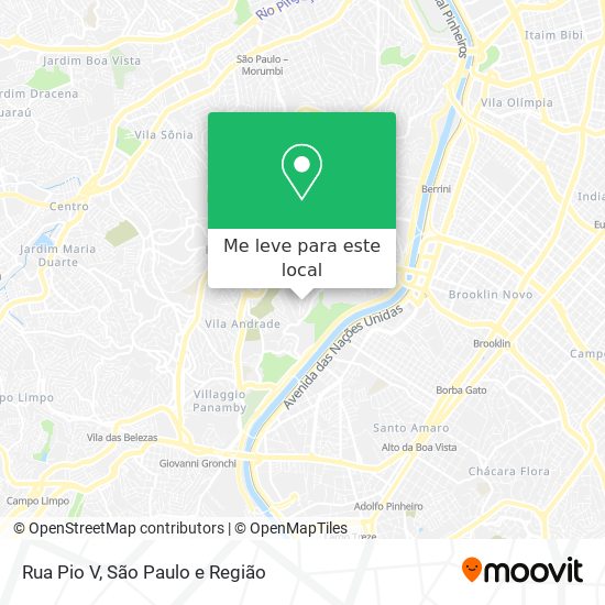 Rua Pio V mapa