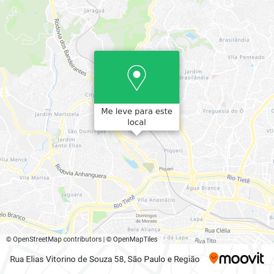 Rua Elias Vitorino de Souza 58 mapa