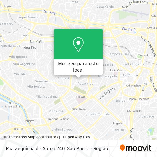 Rua Zequinha de Abreu 240 mapa