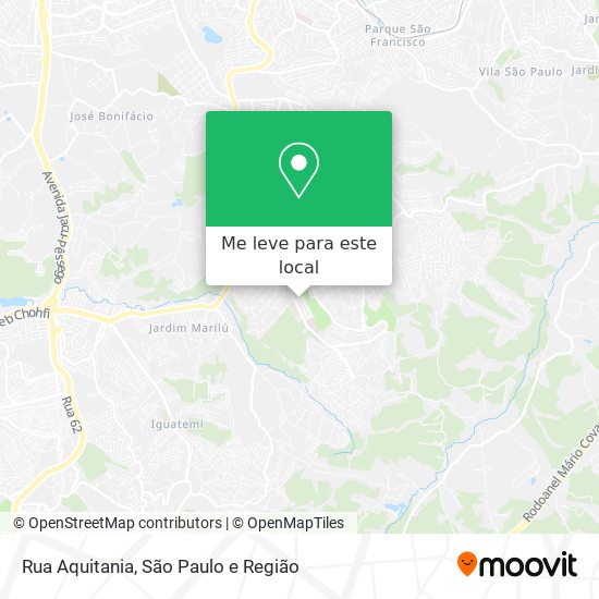 Rua Aquitania mapa