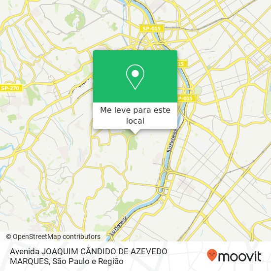 Avenida JOAQUIM CÂNDIDO DE AZEVEDO MARQUES mapa