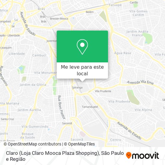 Claro (Loja Claro Mooca Plaza Shopping) mapa
