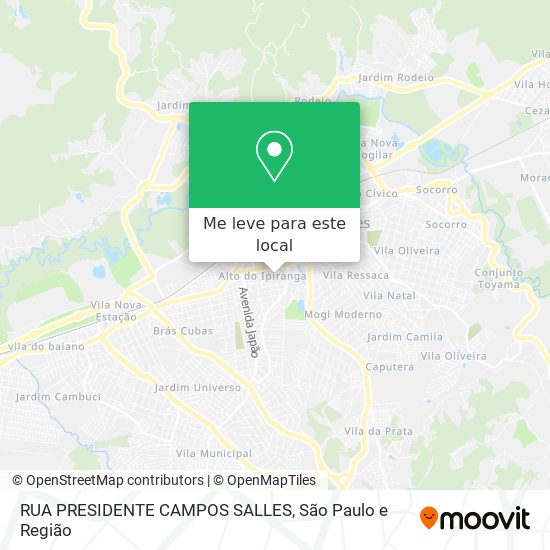 RUA PRESIDENTE CAMPOS SALLES mapa