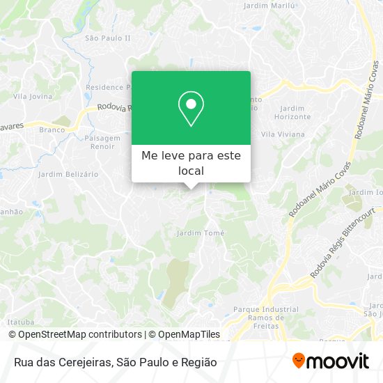 Rua das Cerejeiras mapa