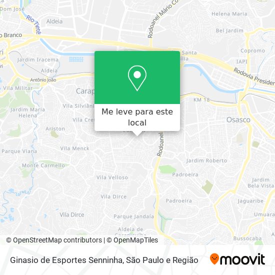 Ginasio de Esportes Senninha mapa