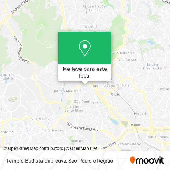 Templo Budista Cabreuva mapa