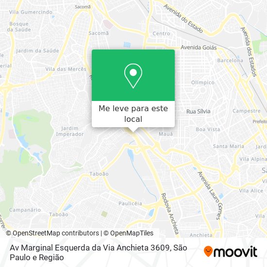 Av  Marginal Esquerda da Via Anchieta  3609 mapa