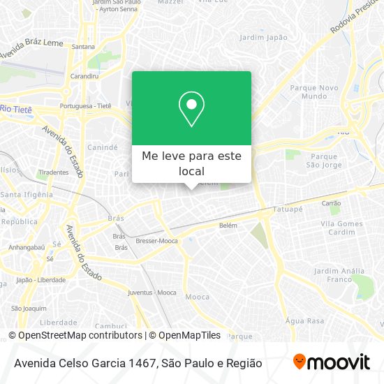 Avenida Celso Garcia 1467 mapa