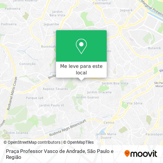 Praça Professor Vasco de Andrade mapa