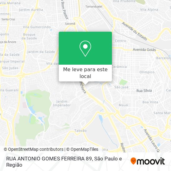 RUA ANTONIO GOMES FERREIRA 89 mapa