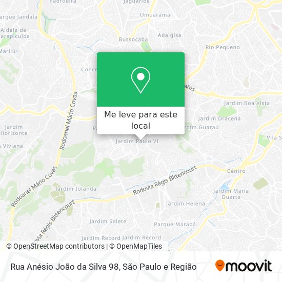 Rua Anésio João da Silva 98 mapa