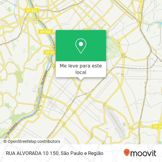 RUA ALVORADA 10 150 mapa