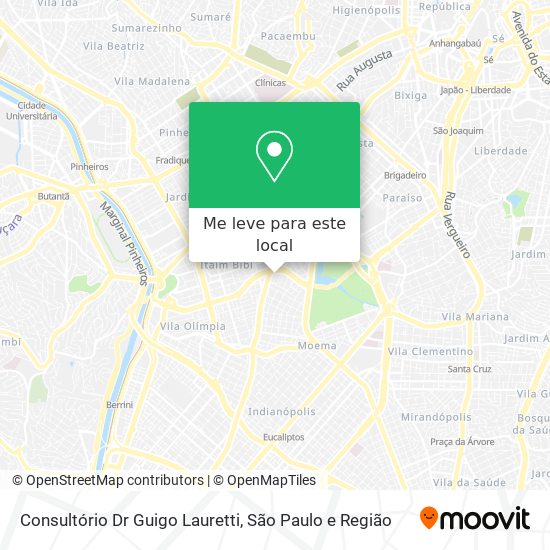 Consultório Dr Guigo Lauretti mapa