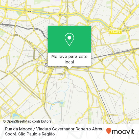 Rua da Mooca / Viaduto Governador Roberto Abreu Sodré mapa
