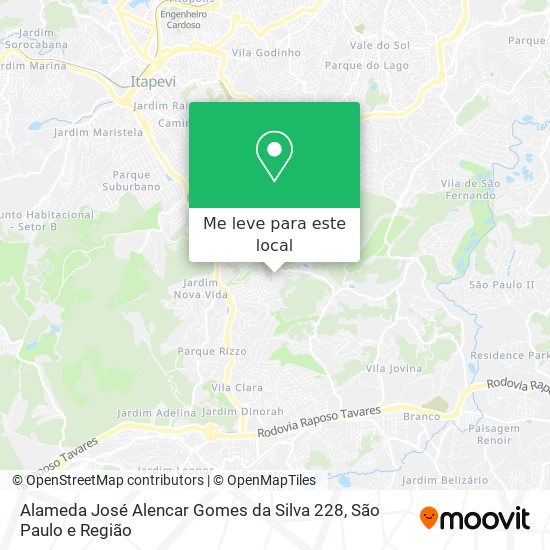 Alameda José Alencar Gomes da Silva 228 mapa