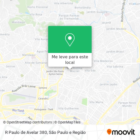 R Paulo de Avelar 380 mapa