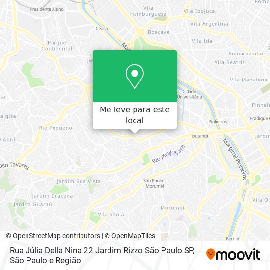 Rua Júlia Della Nina  22   Jardim Rizzo   São Paulo   SP mapa