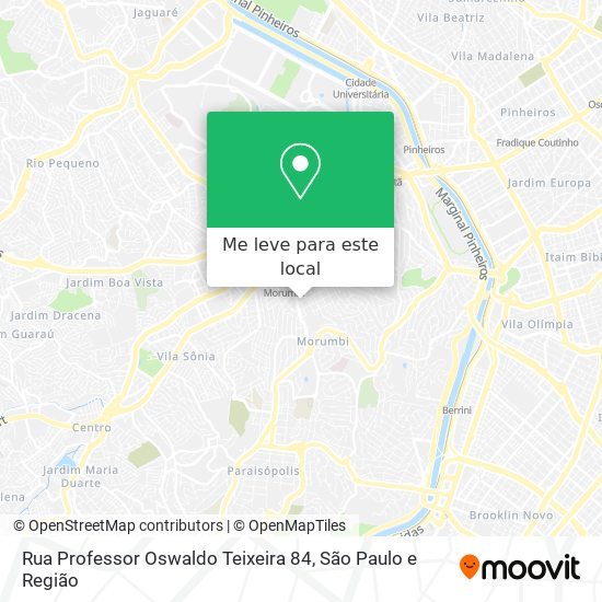 Rua Professor Oswaldo Teixeira 84 mapa