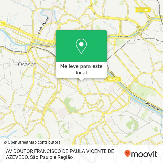 AV DOUTOR FRANCISCO DE PAULA VICENTE DE AZEVEDO mapa