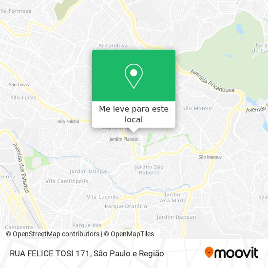 RUA FELICE TOSI 171 mapa