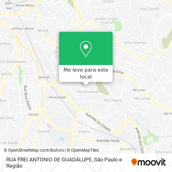 RUA FREI ANTONIO DE GUADALUPE mapa