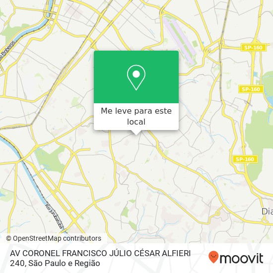 AV CORONEL FRANCISCO JÚLIO CÉSAR ALFIERI 240 mapa