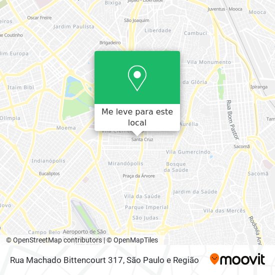 Rua Machado Bittencourt 317 mapa