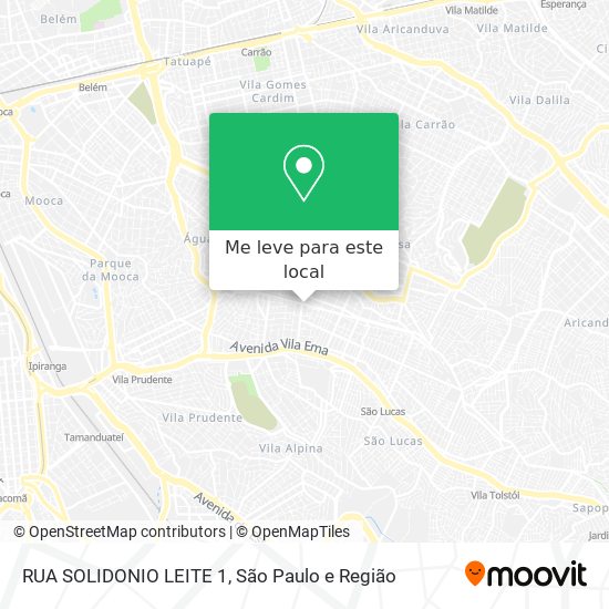 RUA SOLIDONIO LEITE 1 mapa