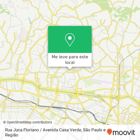 Rua Juca Floriano / Avenida Casa Verde mapa