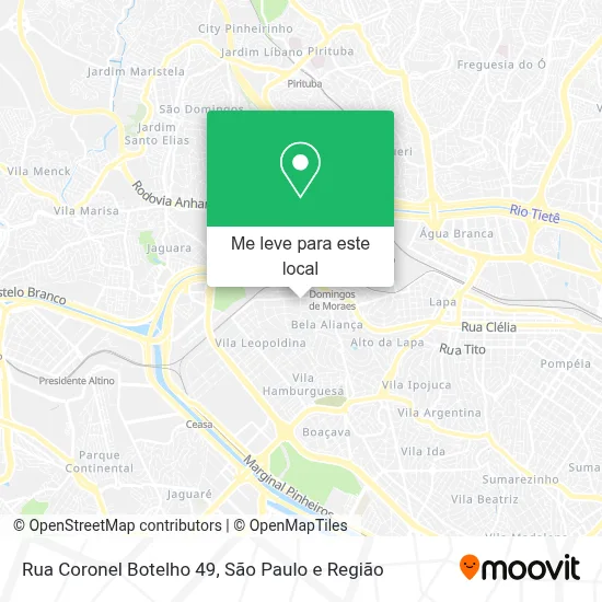 Rua Coronel Botelho 49 mapa
