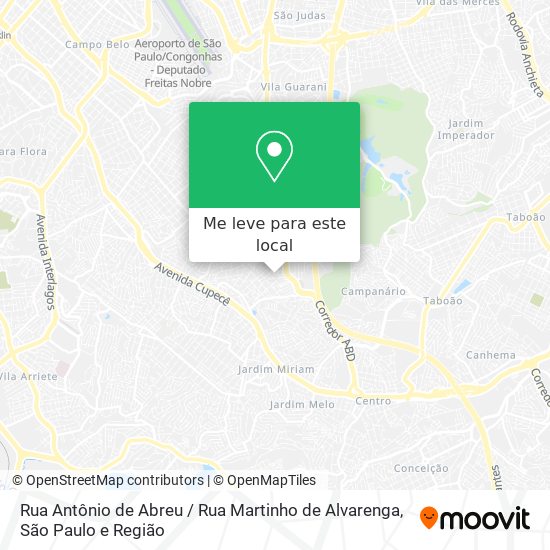 Rua Antônio de Abreu / Rua Martinho de Alvarenga mapa