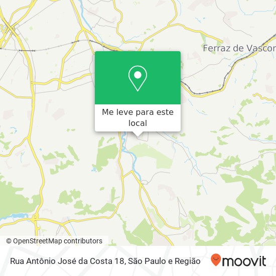 Rua Antônio José da Costa 18 mapa