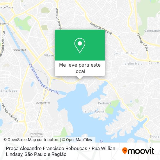 Praça Alexandre Francisco Rebouças / Rua Willian Lindsay mapa