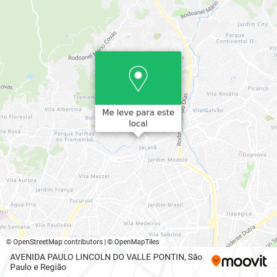 AVENIDA PAULO LINCOLN DO VALLE PONTIN mapa