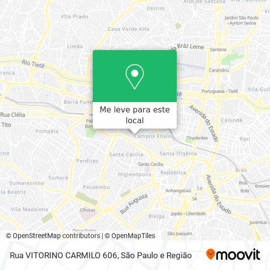 Rua VITORINO CARMILO 606 mapa